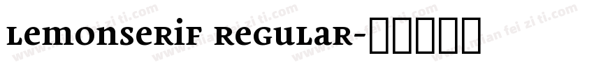 LemonSerif Regular字体转换